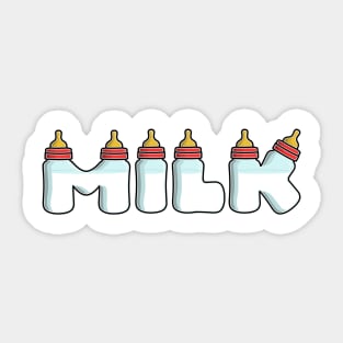 Milk Typography Sticker